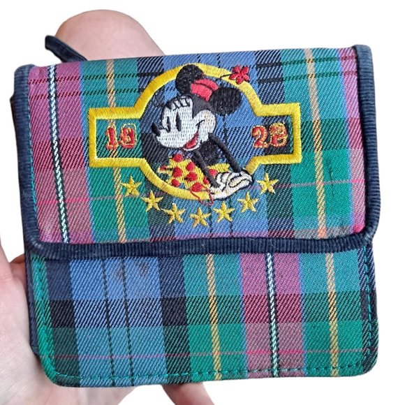 Disney Handbags - FLASH SALE! $25 Vintage Disney Minnie Plaid 1928 Wallet Crossbody